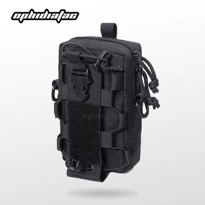Molle system water bottle bag outdoor sports mobile phone holder camping hiking organizer waist bag