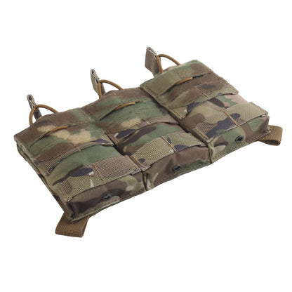 Tactical AG 3 MOLLE 5.56 M4 Triple Magazine Pouch Hunting Vest Carrier Front Panel With Elastic Fixing Rope,G-buckle,2.5 Buckle