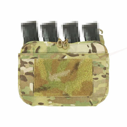 Tactical SMG 9MM Magazine Pouch Quadruple 4 Partition Insert Mag Pouch for MP5 MP7 ARP9 Plate Carrier Bag Airsoft Vest Gear