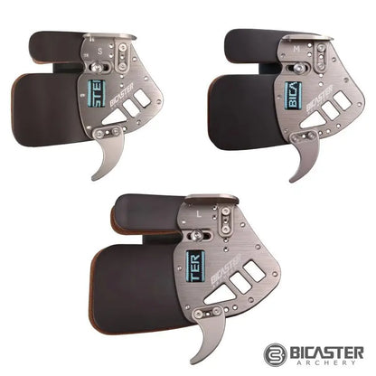 Bicaster ASA Archery Competition Finger Tab Guard Protection Genuine Leather+Aluminum S/M/L LH/RH Archery Bow Hunting accessory
