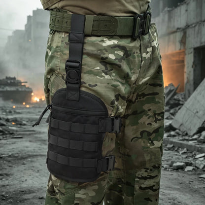 Tactical Drop Leg Platform Bag Adjustable MOLLE Thigh Rig Holster Pouch Outdoor Hunting Combat Leg Panel Utility Carry Pack