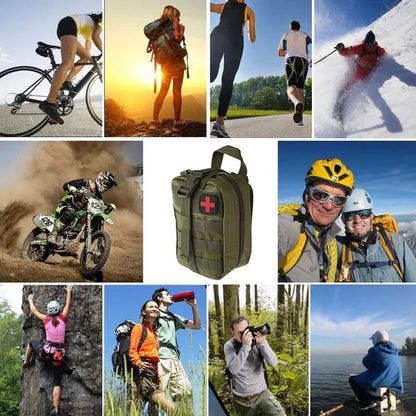 Tactical Hunting EDC Molle Pouch Outdoor Survival Emergency Medical Kit IFAK Waist Pack Bag First Aid Kit Hiking Accessories