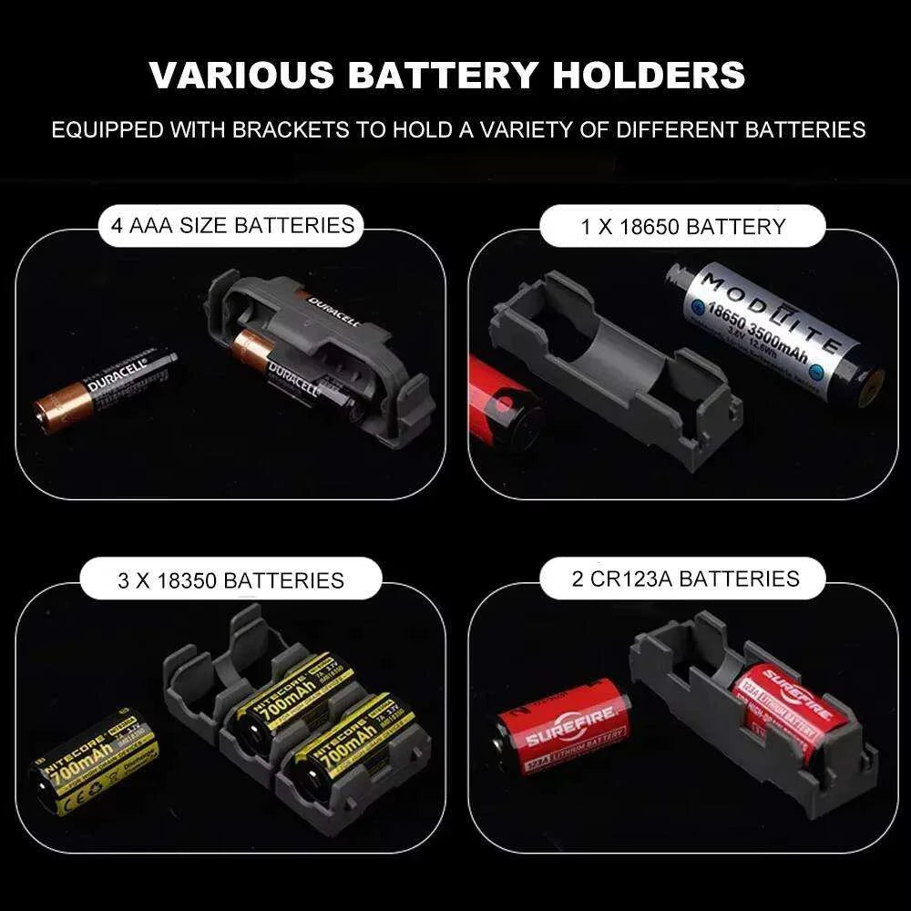 LAMBUL Battery Storage Box Tactical Case for AAA 18650 18350 CR123A CR2032 MOLLE Vest Modular Mag Pouch Waterproof