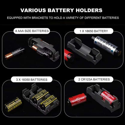 LAMBUL Battery Storage Box Tactical Case for AAA 18650 18350 CR123A CR2032 MOLLE Vest Modular Mag Pouch Waterproof