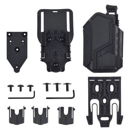 Tactical Quick Draw Holster Compatible X300 Flashlight MOLLE Waist Carry Multi-Functional Outdoor CS Game Prop