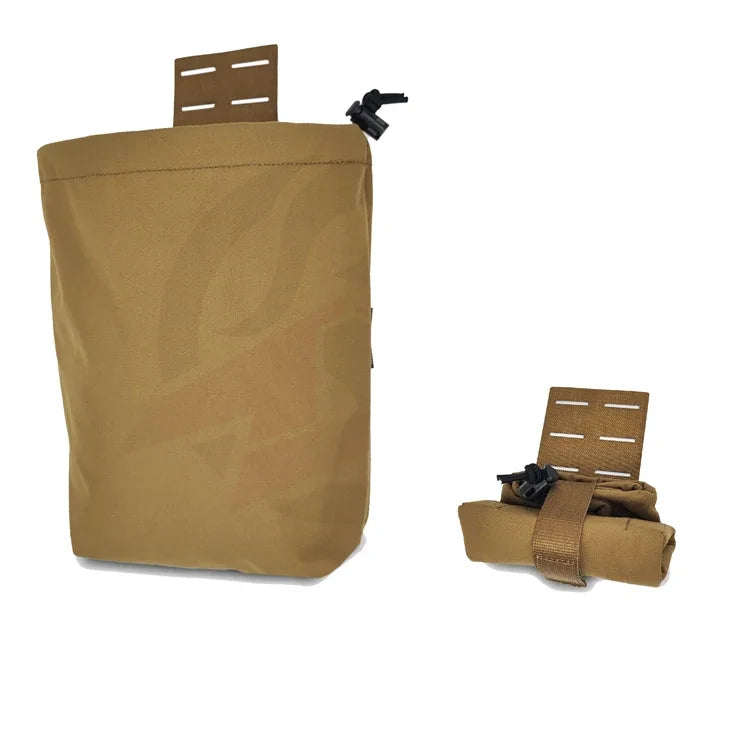 Tactical Foldable Bag Airsoft EDC Molle Foldable Bag Gear Hunting Recycling Storage Carrier Waist Pouch Multicam 500D
