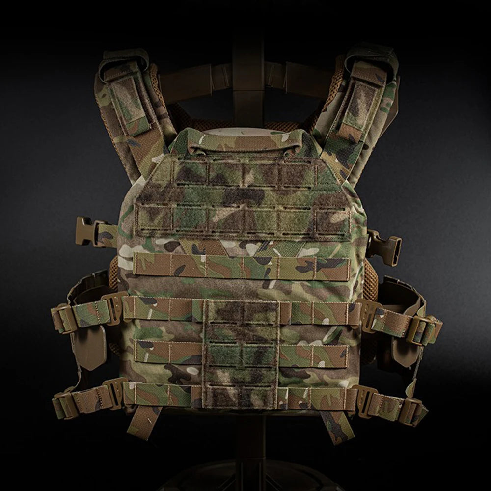 K Series Full-Size Hunting Vest Plate Carrier MOLLE Quick Release Adjustable Cummerbund Shooting Airsoft Training Tactical Vest