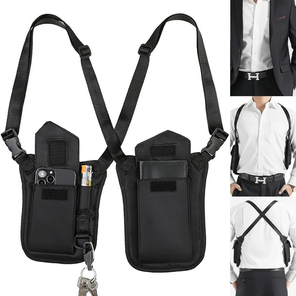 Tactical Shoulder Bag Underarm Concealed Carry Bag Anti-theft Armpit Hidden Pack Utility EDC Pouch Phone Holster Key Holder