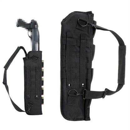 50cm/19.68inch Molle Tactical Shotgun Scabbard Rifle Gun Case Padded Carry Bag Outdoor Molle Air Gun Holster Protective Shoulder Bag Hunting Accessories