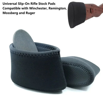 Rubber Slip-On Recoil Reducing Pad for Rifle and Shotgun Buttstock Pad Hunting Rifle Butt Shooting Anti-slip Cover Accessories