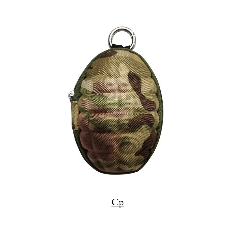 Outdoor Mini Grenade Shaped Car Key Wallets Coin Purse Pouch Bag Keychain Holder Case PU Leather Accessories Change Wallet