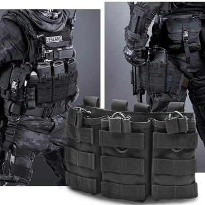 Triple Magazine Pouchs Molle Pouch 7.62 AK 74 47 AR15 M4 5.56 Rifle Ammo Mag Bag Airsoft Gun Accessories Torch Holster