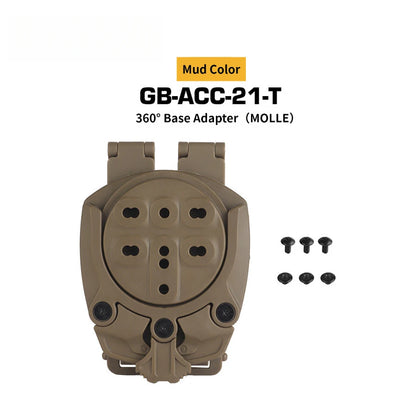 360 Degree Rotatable MOLLE Adapter Mount Tactical Gear Belt Attachment Bracket for Vest Waist Belt Outdoor Equipment