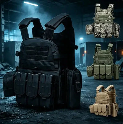 2026 Military Tactical Vest Body Armor Combat Army Gear Hunting Plate Carrier Airsoft Accessories Wargame Pouch  Vest