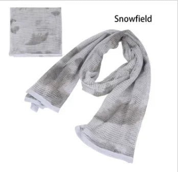 Tactical Mesh Breathbale Scarf Sniper Face Veil Camo Airsoft Hunting Cycling Hiking Neckerchief Mask Camouflage Outdoor Scarf
