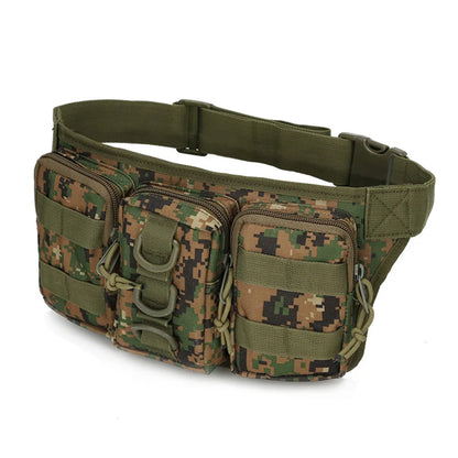 Triple small waist bag outdoor training camouflage waist bag training small waterproof mountaineering cycling bag