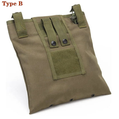 Tactical Molle Folding Magazine Dump Drop Pouch Utility Drawstring Recovery Mag Holster Ammo Bag Hunting Accessories Pouch