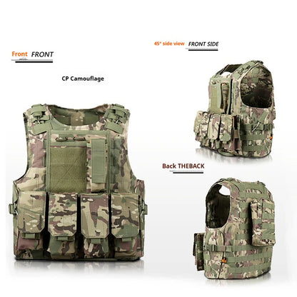 Kids Tactical Vest, Canvas Children's Molle Combat Vest for Outdoor CS Game, Cosplay & Role Play