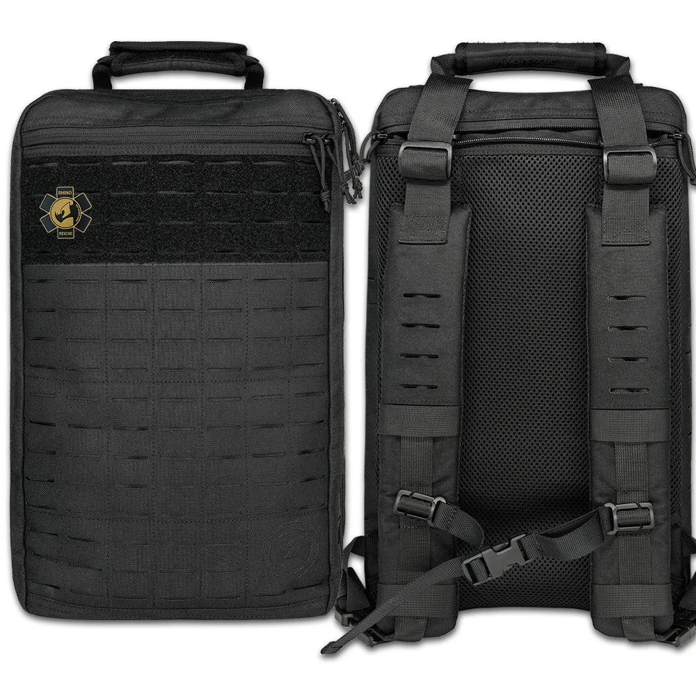 Rhino Rescue First Aid Backpack 20L 1000D Nylon Tactical Backpack First Aid Trauma Kit Out Bag for Hiking Camping R20