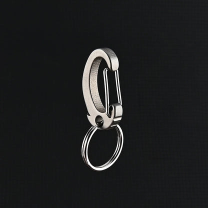 1Pc Heavy Duty Titanium Alloy Carabiner Keychain Quick Release Backpack Hook Outdoor Sports Key Ring Set