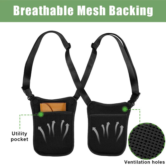 Tactical Underarm Shoulder Bag Anti-Theft Wallet Holster Bag Adjustable Phone Holster Pouch Hidden Bag for Camping Hiking