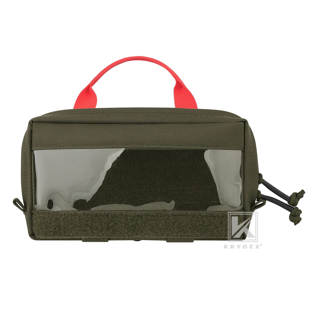 KRYDEX Tactical Clear Top Insert Pouch Large/Small Bag for D3 Backpack Organizer Camping Travel Survival Medical Storage Bag
