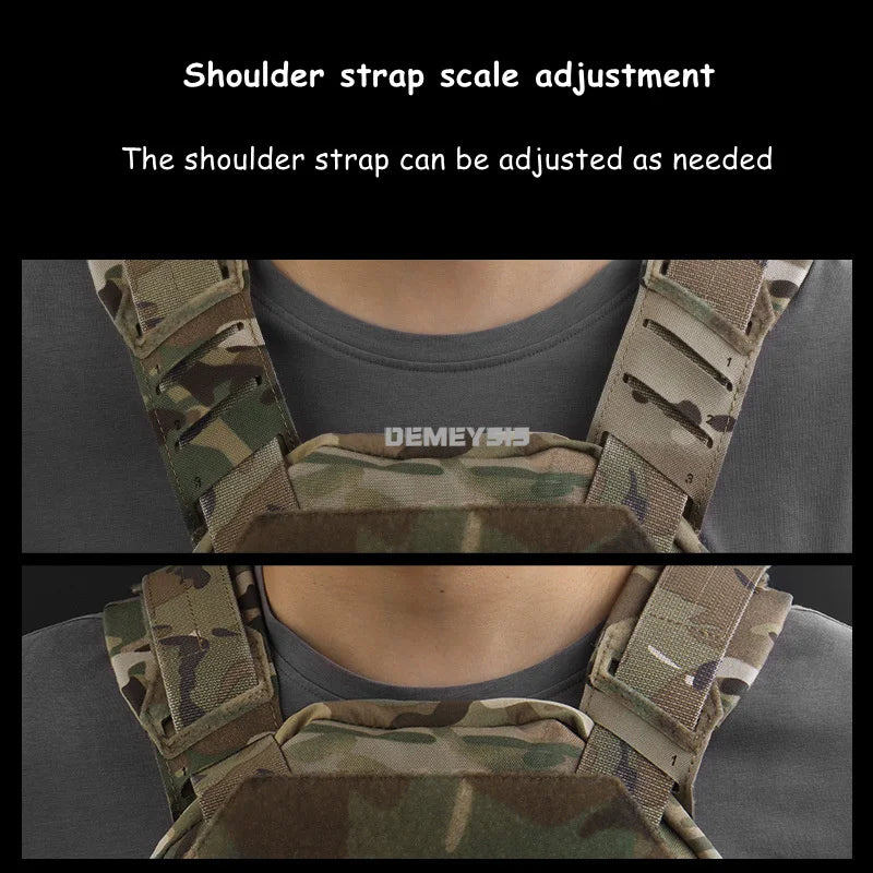Tactical CS Plate Carrier Airsoft Hunting Vest with MultiCaliber 9MM 6PCS Long Mag / 5.56 Triple Magazine Pouch Hunting Vests