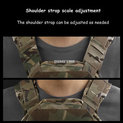 Tactical CS Plate Carrier Airsoft Hunting Vest with MultiCaliber 9MM 6PCS Long Mag / 5.56 Triple Magazine Pouch Hunting Vests