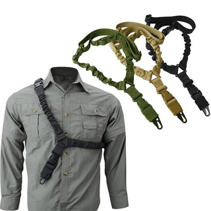 Shotgun Belt Hunting Accessories Equipment Single Point Gun Belt Shoulder Strap Rifle Rope Belt with Metal Buckle
