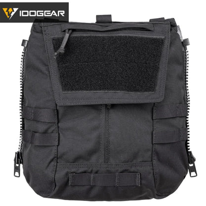 IDOGEAR Tactical Panel Zip on Pouch Backpack Plate Carrier Bag for CPC AVS JPC2.0 Vest 3531