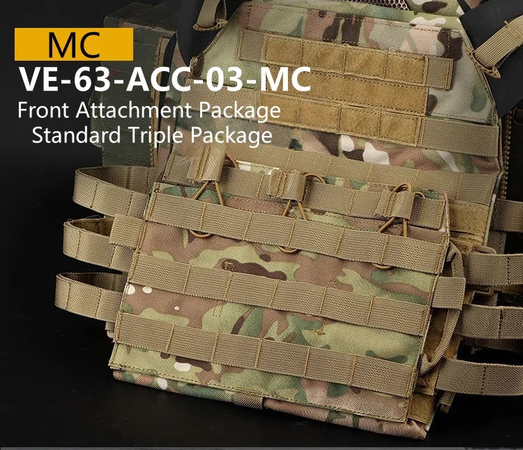 Outdoor Vest Front Accessory Package Standard Triple Pack Outdoor Equipment MOLLE Expansion Pack Carefully Selected Material