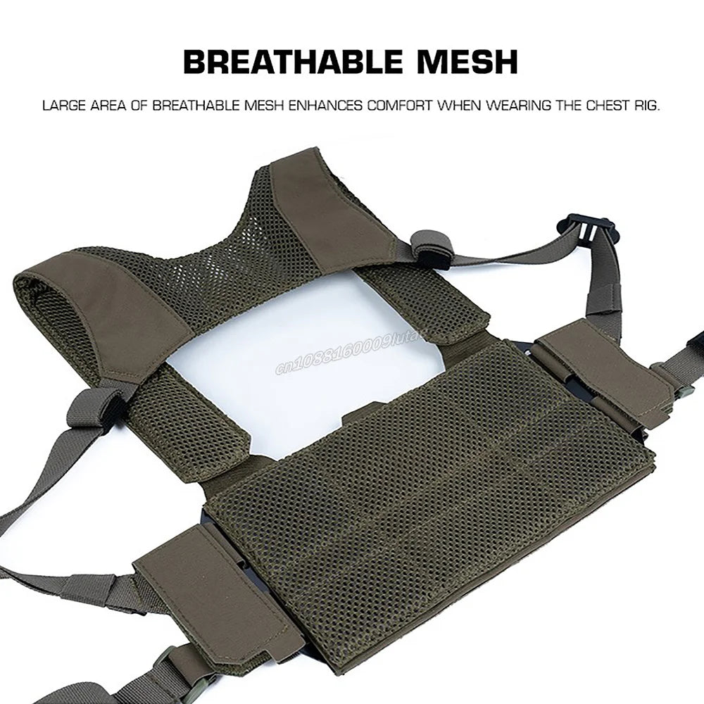 K Style Tactical Chest Rig Set with Triple Mag Pouch 2Nd Layer Admin Pouch Modular Field Strap KZ MOLLE Expansion Hunting Gear