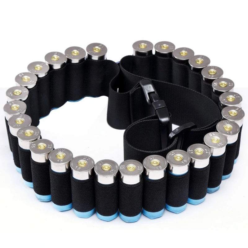 Tactical 27/30/50 Rounds Shotgun Bandolier Belt Adjustable Shotgun Shell Carrier Ammo Pouch Holder 12 Gauge Hunting Accessories