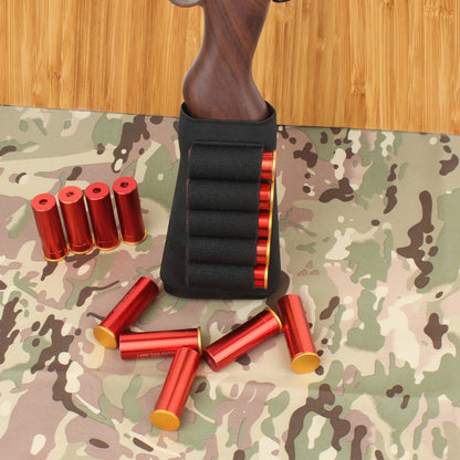 Tactical Buttstock 8 Rounds Shotgun Shell Holder Bandolier 12/20 Gauge Ammo Carrier Airsoft Rifle Hunting Accessorie