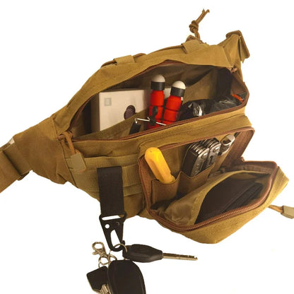 Tactical Waist Pack for Men – Nylon Hiking Fanny Pack, Adjustable Belt Bag for Camping, Hunting, Travel & Outdoor Activities