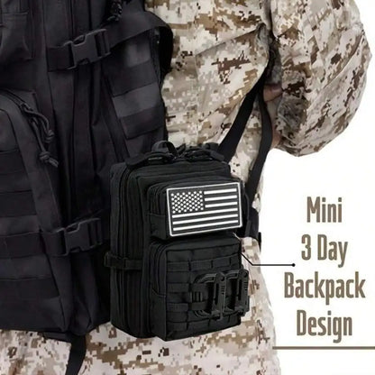 Tactical Molle Zippered Pouch EDC Waist Pack Medical IFAK Small Tool Bag for Hunting Hiking Fishing