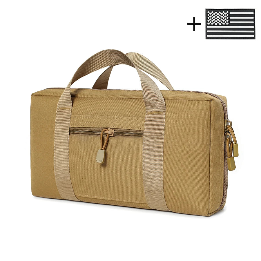 Outdoor sports handbag multifunctional tool storage bag partition storage design widened ribbon handle