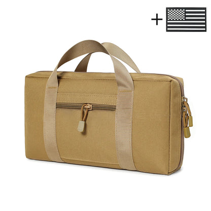 Outdoor sports handbag multifunctional tool storage bag partition storage design widened ribbon handle