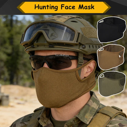 Tactical Shooting Mask with Silicone Outdoor Breathable Elastic Soft Masks Riding Hiking Hunting Sports Half Face Mask M/L Size