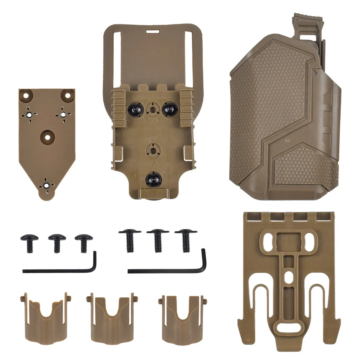 Tactical Quick Draw Holster Compatible X300 Flashlight MOLLE Waist Carry Multi-Functional Outdoor CS Game Prop