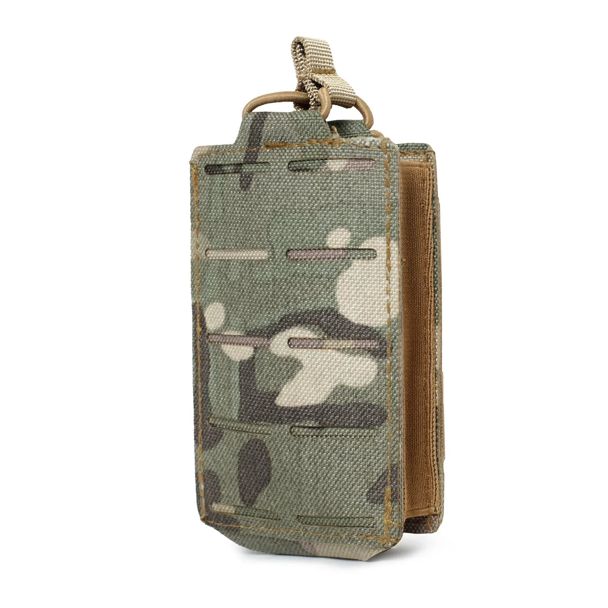 M4 M16 AR15 5.56mm Magazine Bag MOLLE Single Magazine Leather Case EDC Fanny Pack, Laser Cut Open