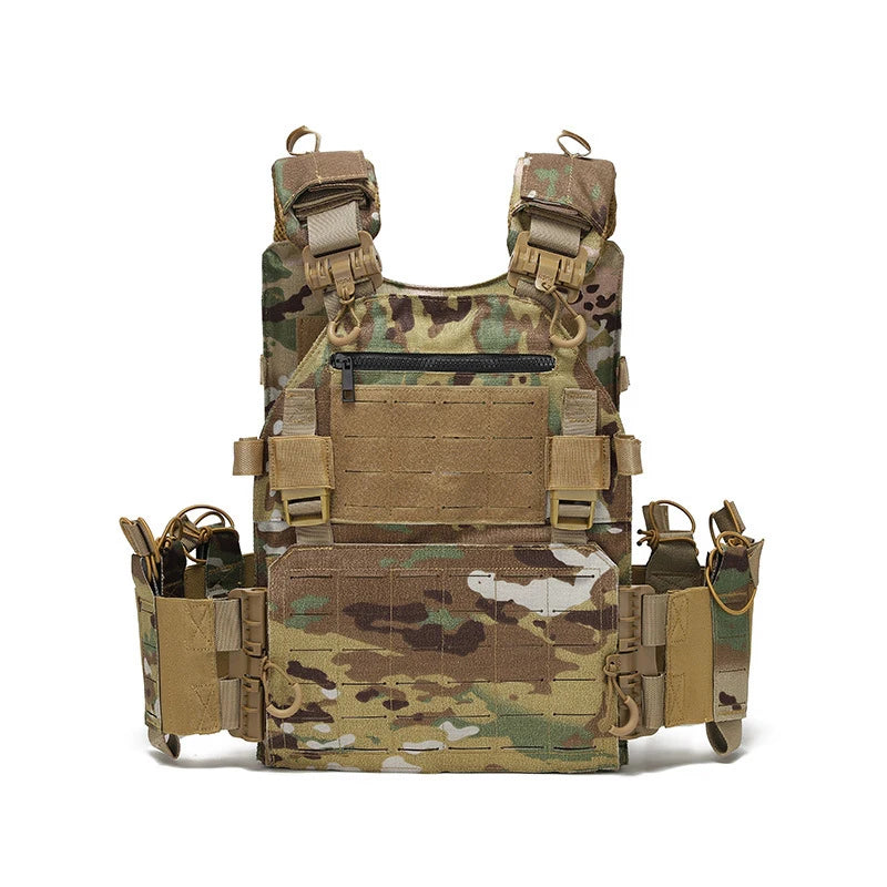 VG New Combat Vest 6094 Quick Release Lightweight Laser Cut Tactical Vest Black Gear Carry Hunting Tactical Vests
