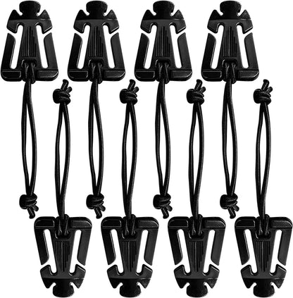 5pcs Outdoor Mountaineering Buckle Molle Backpack Webbing Nylon Hook Elastic Rope Tactical Gear Military Belt Keychain Snap