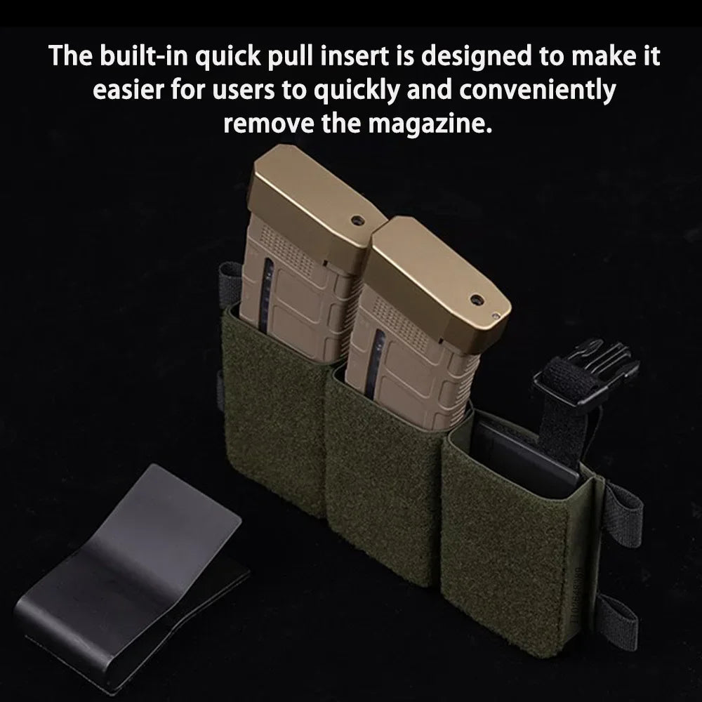 Tactical Triple 556/762 Magazine Pouch Dual Placard SR AR SCAR G3 AK M4 Mag Bag LV119 HSP Vest Plate Carrier Airsoft Accessories