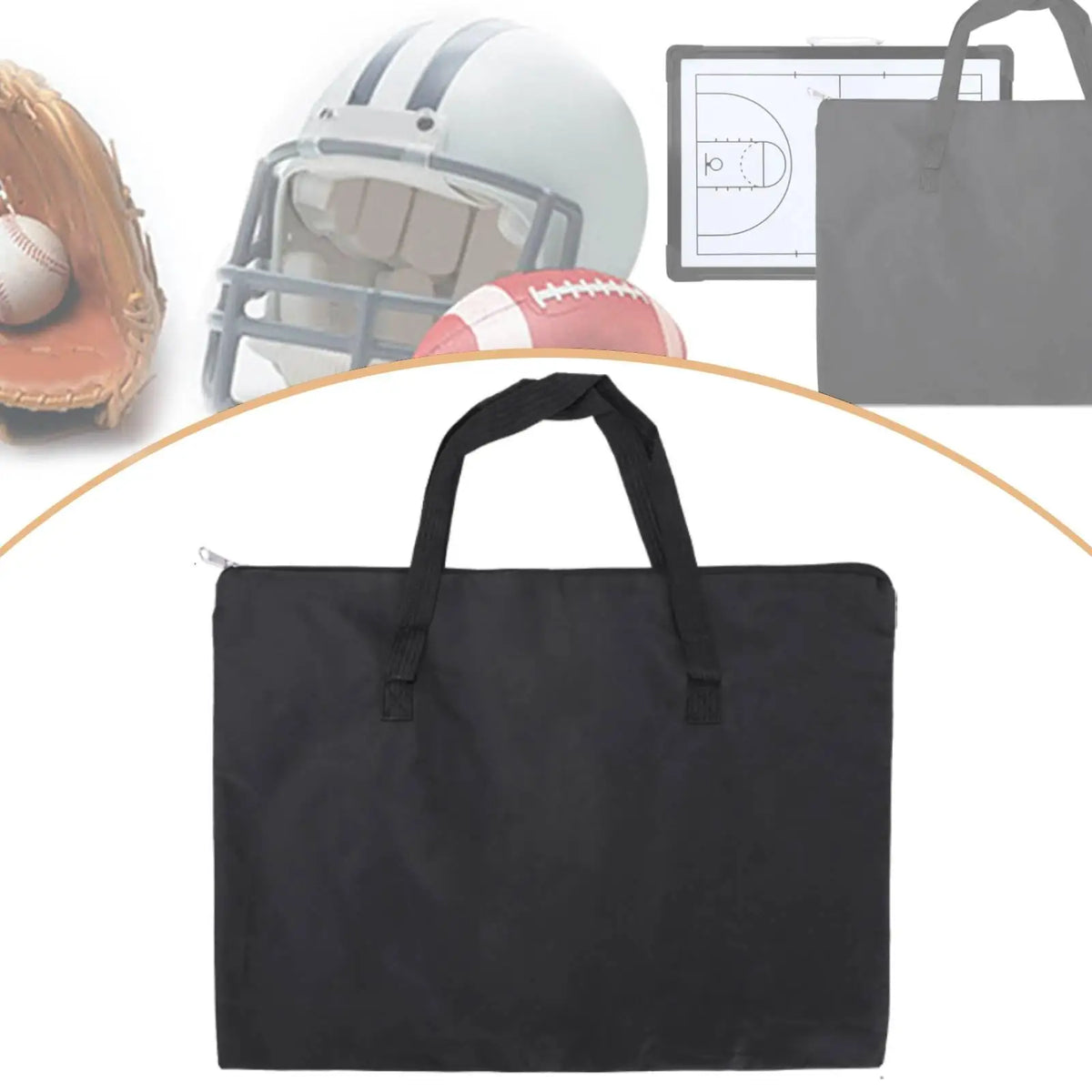 Soccer Coaching Board Carry Bag Waterproof Tote Oxford Cloth Coaches Board Tote Bag Storage Bag Organizer for Game Referee Coach