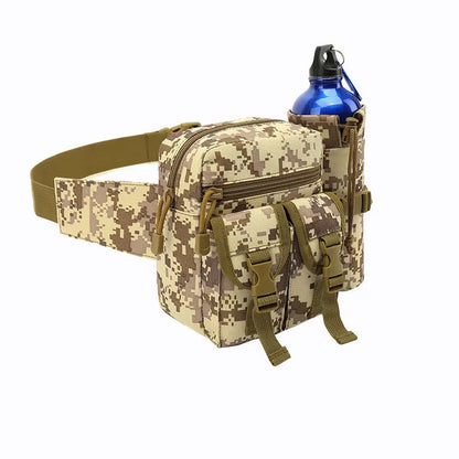 Tactical Waist Belt Bag Nylon Outdoor Fanny Pack Hiking Camping Hunting Water Bottle Holder Phone Pouch Running Sport Waist Pack