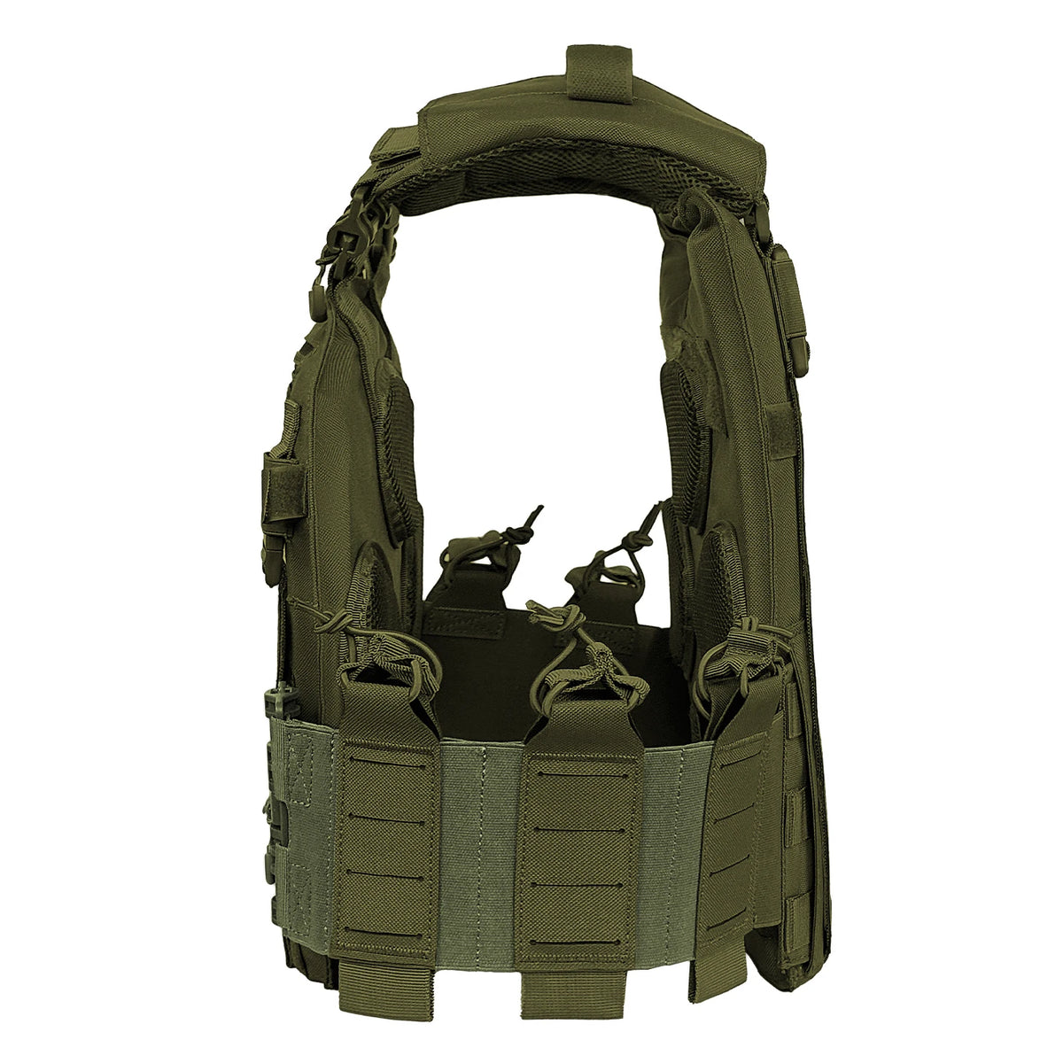 Outdoor multifunctional laser MOLLE hunting vest, breathable and detachable, with multiple equipment bags for reassembly