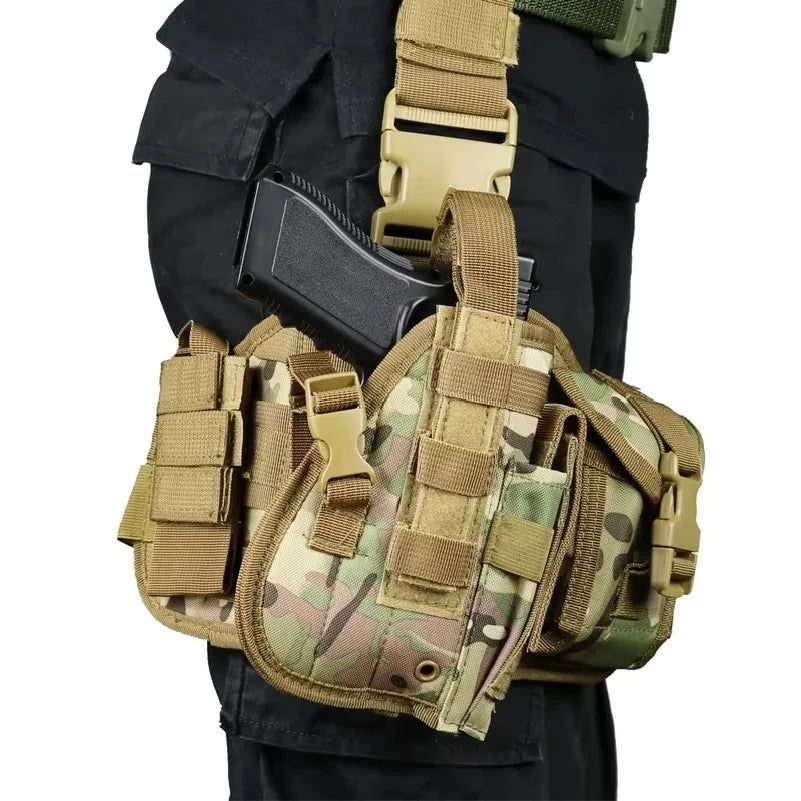 Universal Tactical Pistol Gun Leg Holster Multi-purpose Gun Holster Outdoor Camouflage Airsoft CS Leg Bag Hunting Accessories