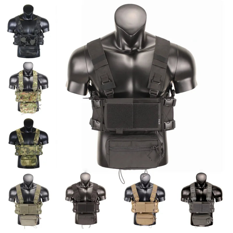 MK4 Micro Gear Chest Rig Bags for W/ 5.56 Mag Pouch Plate Carrier Chaleco Tactico Camouflage Close Combat Airsoft