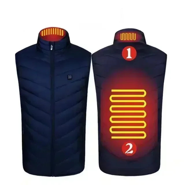 26 Areas USB Heated Vest Men Women Windproof Thermal Waistcoat Sleeveless Jacket for Skiing Hiking Motorcycle Winter Warm